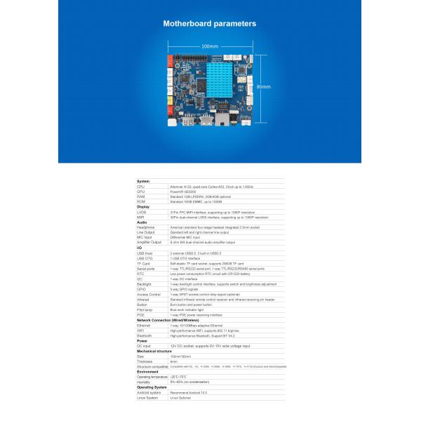 H-A133L Smart HMI Motherboard Up to 5 USB Ports 9~15V wide voltage DC power supply
