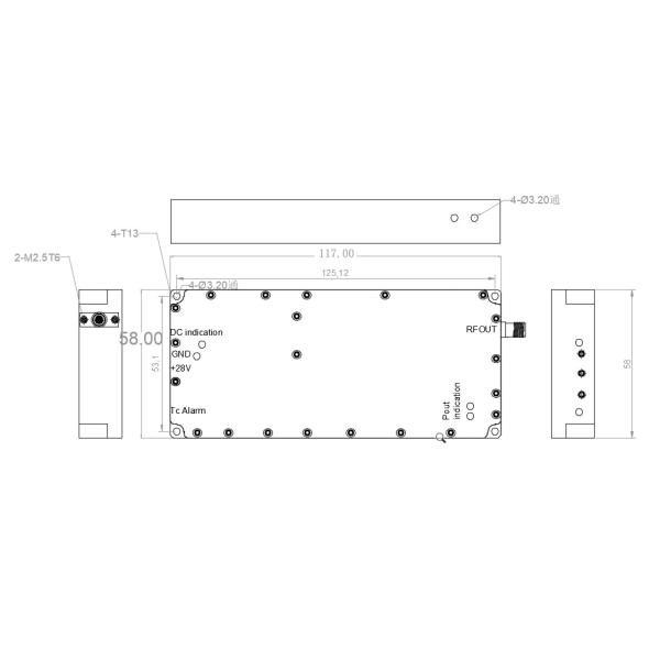 Anti Drone Module 30W 5.2g Drone Anti Blocking Signal Jammer Module Antidrone With GAN And Isolation Protector