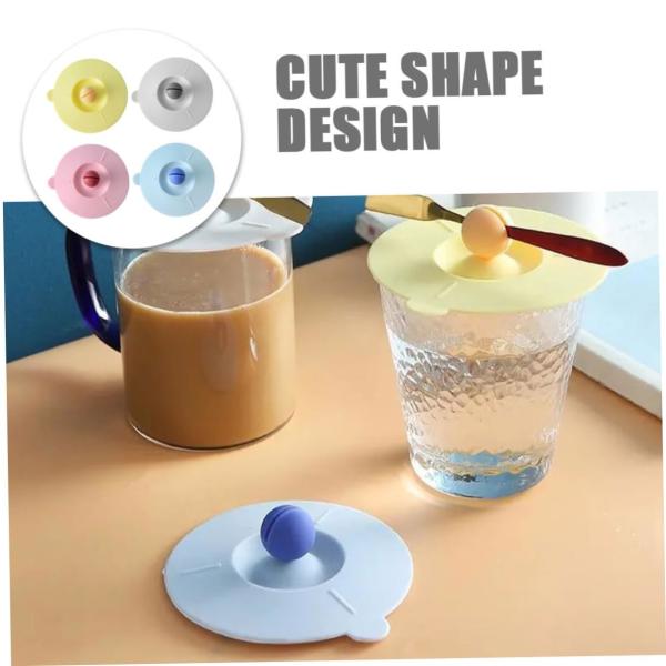 Silicone Cup Lids Silicone Coffee Mug Lids Reusable Coffee Tea Water Cup Lids Anti-dust Airtight Mug Covers Mug Covers