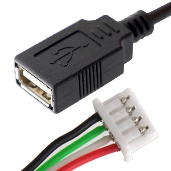 OEM Assembly USB A Female to JST 2 3 Pin PH XH 1.0mm 1.5mm 2mm Connector Pitch Cable
