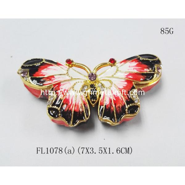Butterfly jewelry box box for jewelry wholesales butterfly jeweled enamel trinket box