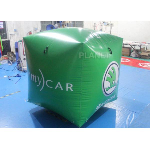 Green Square Shape Inflatable Race Marker Buoys For Swim Event EN71