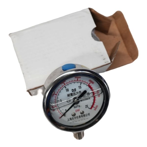 Pressure Gauge for Sweeper Truck High-Pressure Water Pumps: 25MPa Max Pressure, Displays & Monitors Pump/Machine Operating Pressure