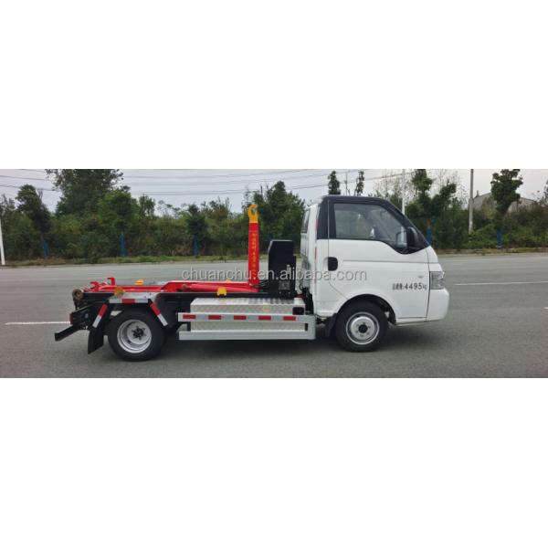 Pure Electric 4.5 ton Car Unloaded Skip Loader Hook Lift Garbage Truck