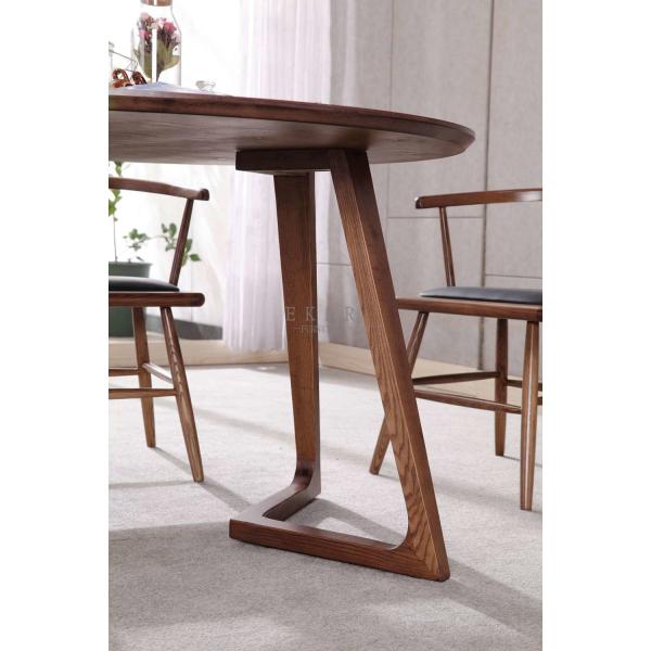 Modern Wooden Style Ash Wood Round Dining Table