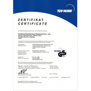 Huadong Entertainment Equipment Co., Ltd. Certifications