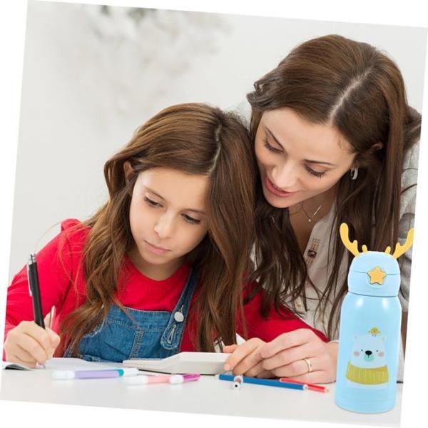 OEM/ODM Acceptable 500ml 16oz Kids Water Bottle With Straw Thermos BPA Free Vacuum Insulated Leak-Proof Perfect For Girls Boys Sports