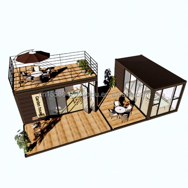 Modern Design Style Light Steel Frame Foldable Villa Container House with Aluminum Alloy Windows