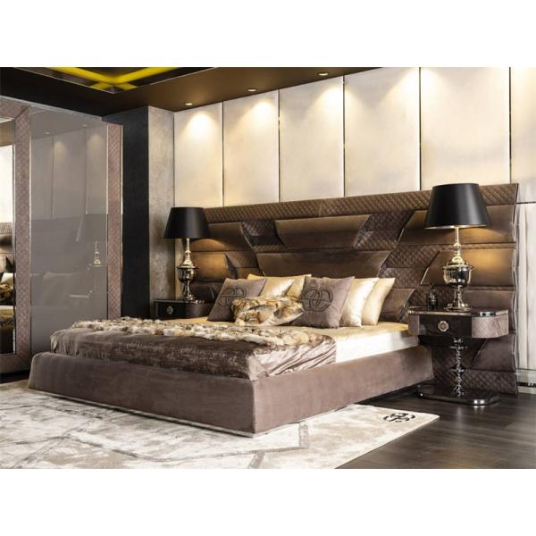 Soft Elegant Upholstered Bed Stain Resistant Velvet Covers Pinewood Construction