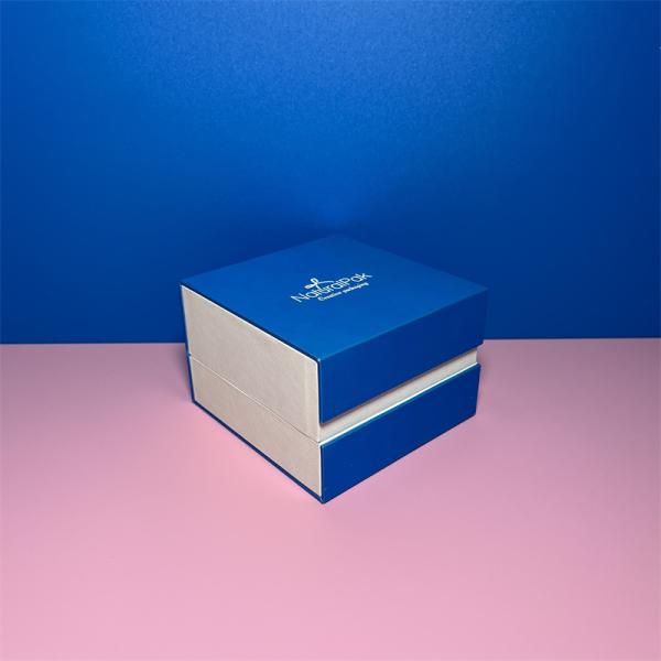 Sapphire Blue Plastic Luxury Watch Packaging Box Jewelry Box For Necklaces And Earrings