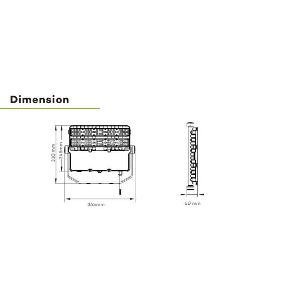 Wall Mounting 30 Degree IP66 600 Watt LED Flood Light