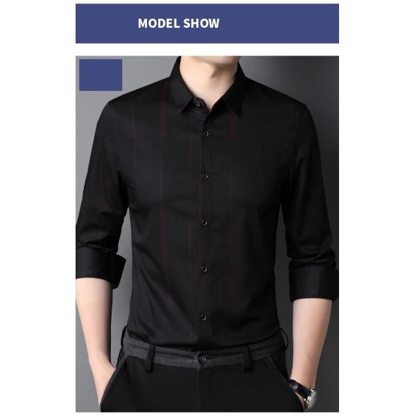 DRESS SHIRTS Custom Formal Shirt For Men Polyester Cotton Long-Sleeved Slim Casual Shirt