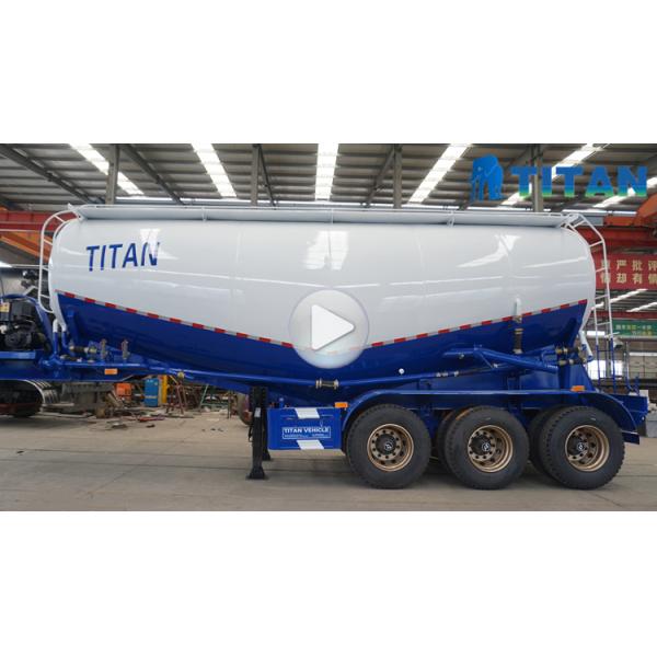 TITAN 3 Axle 45cbm Fly Ash Powder Dry Bulk Cement Tank Trailer Bulker Tanker for Sale