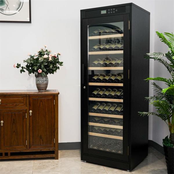 Single Zone Black Wood Drink Cabinet Lockable Kitchen Wine Cooler Furniture Single Zone Black Wood Drink Cabinet Lockable Kitchen Wine Cooler Furniture