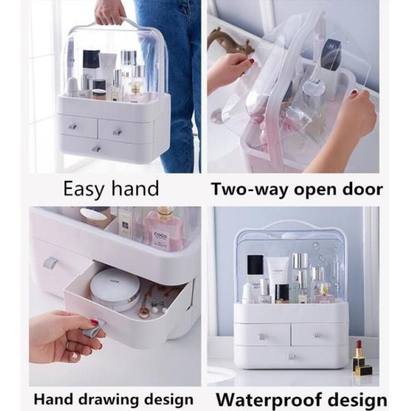 Portable cosmetic storage box professional high-grade multifunctional cosmetic box large capacity collection, makeup cos