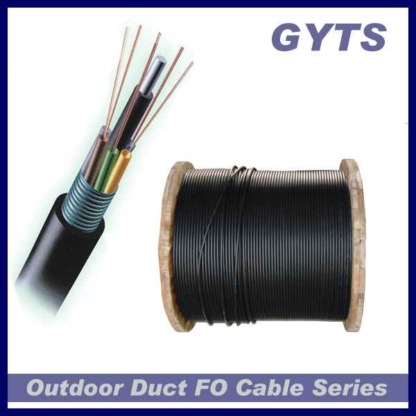 GYTS Steel Armored Fiber Optic Cable Loose Tube PE Sheath For Communication / LAN