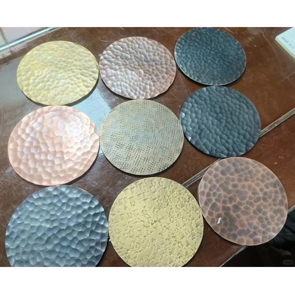 Custom Designs DIY Textured Hammered Metal Sheet Handcrafted Hammered Stainless Steel Sheet