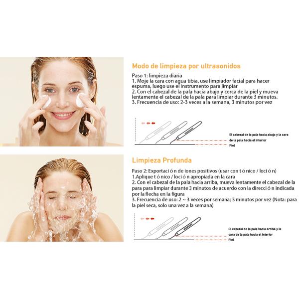 Skin Care Electric Face Cleaning Scrubber Exfoliator Pore Removal Sonic Facial Spatula