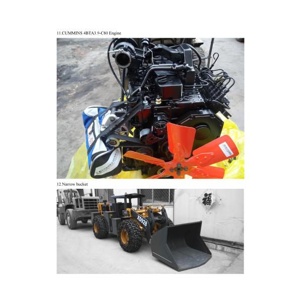 Underground wheel loader XD926 rated load 2.0ton with 1cbm bucket capacity