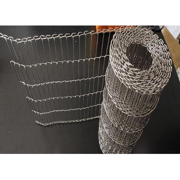 Food Grade Chain Link Spiral Stainless Steel Wire Mesh Conveyor Belt 1.2m Width