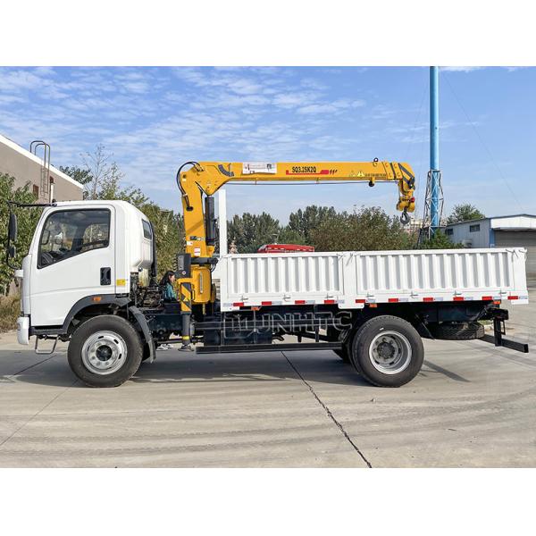 6 ton Crane truck 4x2 6wheels truck with straight arm crane HOWO light duty 3-8 ton cargo truck