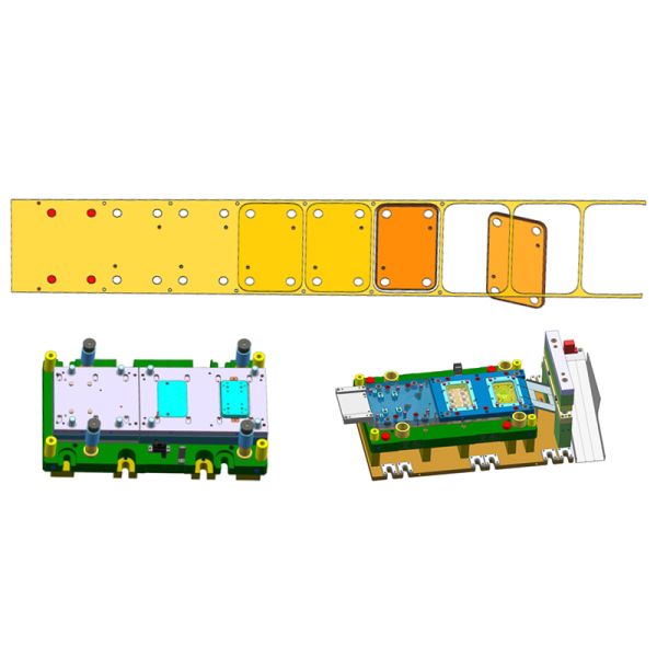 4045 Automotive Stamping Die Auto Parts Mould For Oil Cooler Progressive Die