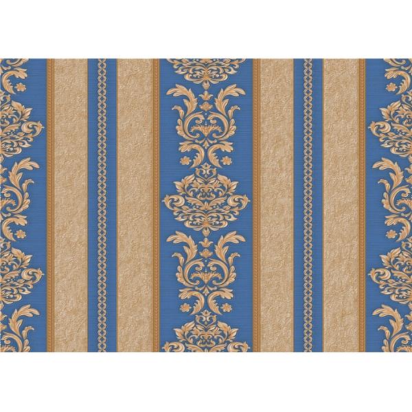 Romantic Individuality Natural Plant Fibers Victorian Damask Wallpaper For Sofa Background