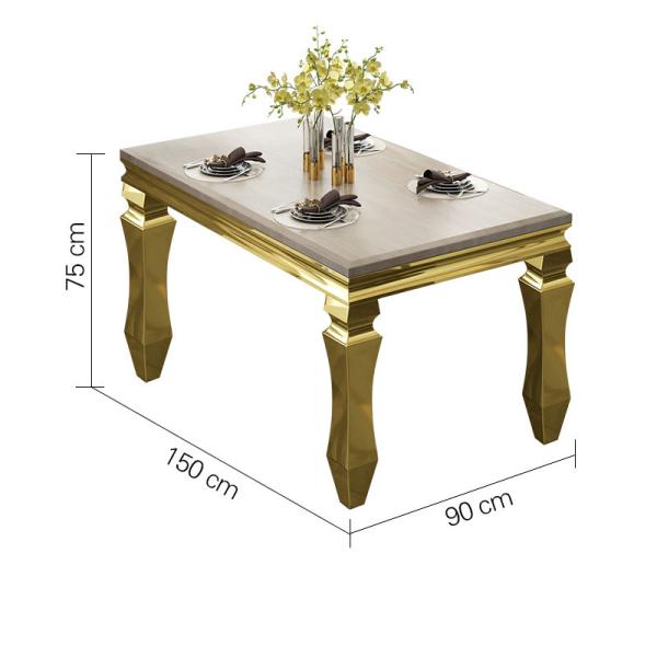 Garden Home Luxury Dining Table And Chairs 240cm 120cm 140cm 6 Seater Marble