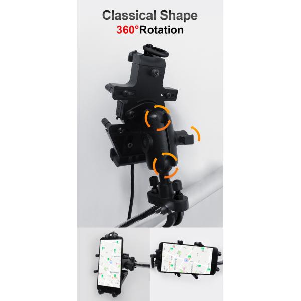 15W Motorcycle Wireless Charger Mount