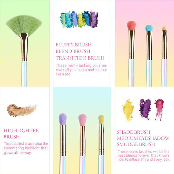 7pcs Fantasy Jessup Makeup Brush Set With PU Travel Bag