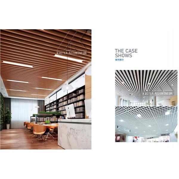 Timber Cladding Linear Baffle Aluminium Alloy Profile Wood Tile Ceiling