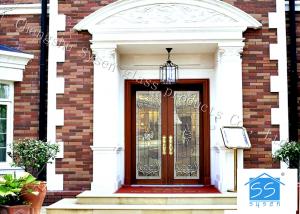 Quality Hollow Beveled Tempered Glass , Building Float Beveled Glass Door Panels  wholesale