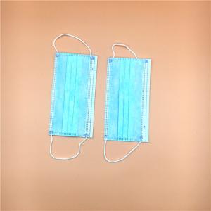 Quality 3 Ply Earloop Disposable Dust Mask / Blue Face Mask Surgical Disposable wholesale