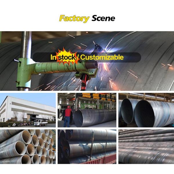 API 5L X42 X52 X56 X60 Steel Pipe SSAW Welded Spiral Steel Pipe