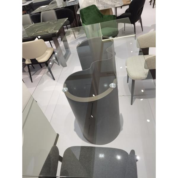 Foshan Furniture Rectangular Glass Top Dining Table 8 Person Tables And Chairs For Dining Room