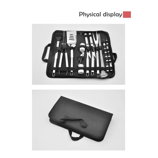 Outdoor Camping Accessories Portable BBQ Tools Set with Customized Logo and Carry Bag