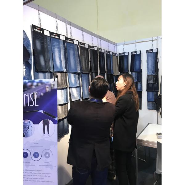 Black Heavy Fake Knitted Jeans Slub Denim Fabric By The Yard 12 Oz