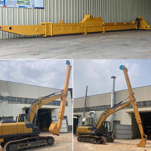 14M 15M Excavator Long Reach Boom , Clamshell Telescopic Arm Robust structure