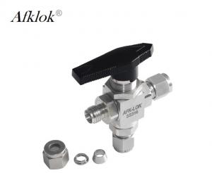 Quality Ferrule OD High Pressure Three Way Ball Valve Stainless Steel 3000 Psi Manual Power wholesale