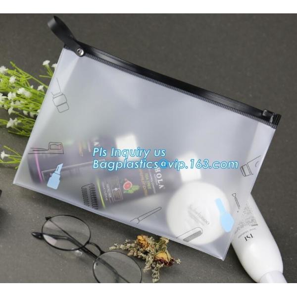 Matte Clear Soft Plastic Clothes Storage Bag Zip lock Slider Seal Reclosable Frost Zipper Packing Pouch For Cosmetic Pac