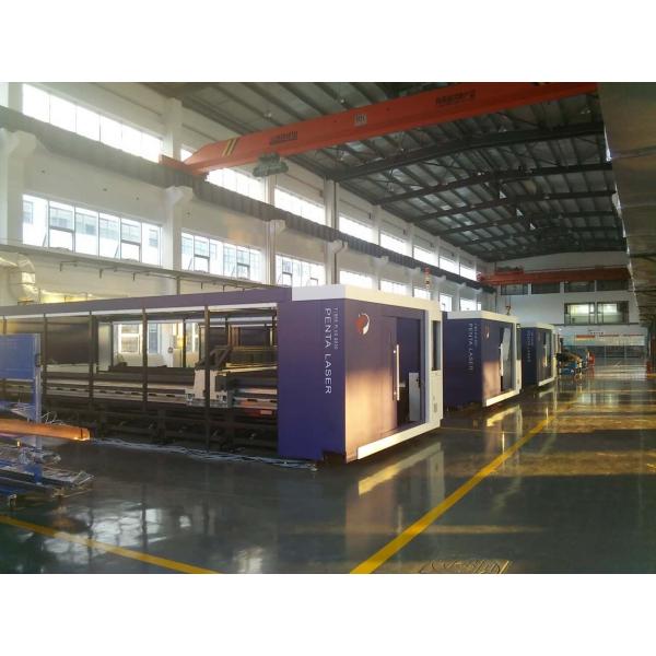 1000W Horizontal CNC Fiber Laser Cutter with Auto Focus Cutting Head 4000*2000mm