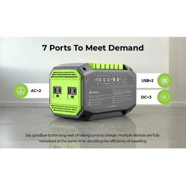 200W Portable Power Station with MPPT Solar Charger