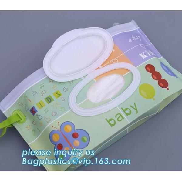 eco biodegradable Reusable CMYK UV Printed Zip Top Travel Plastic EVA Baby Tissue Wet Wipes Bag, EVA Wet Tissue Bags