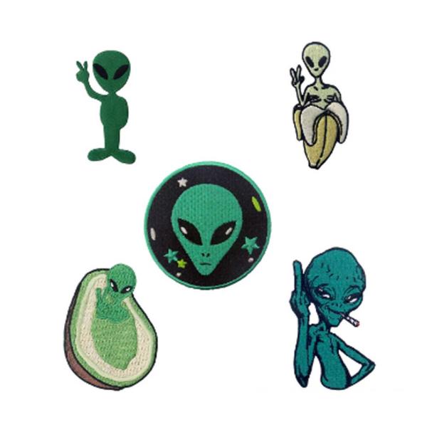 Spaceman Astronaut UFO Custom Embroidery Patches Sew On Badge