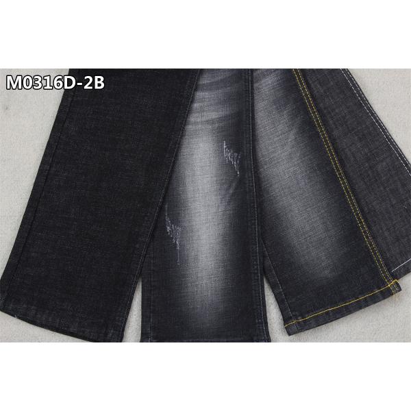 10 Oz High Stretch Cross Hatch Jeans Fabric Slub Balck Denim Fabric For Men'S Wear