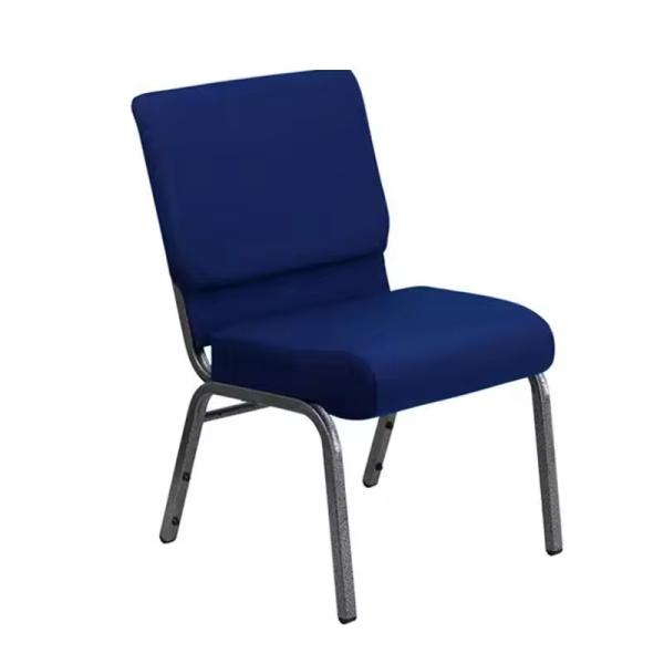 Commercial Stacking Church Chairs Metal Frame Padded Theater Seating
