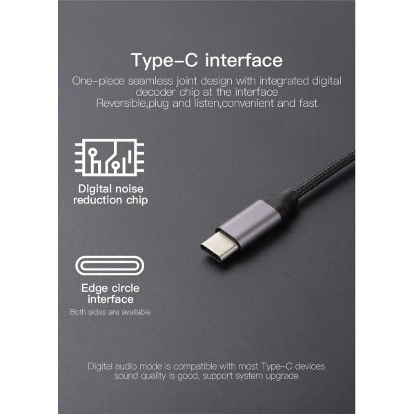 24g 100cm USB Charger Cable Type C to 3.5mm Audio Aux Jack Cable