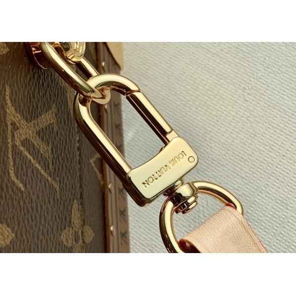 M45673 Printing Box Shape VALISETTE TRESOR Handbag With Lock Red Lining Bag