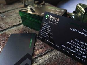 Quality Green Foil Edge Printing Business Cards 700 Gsm Art Paper With Matte Lamination wholesale