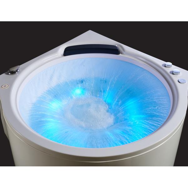 Double Whirlpool Freestanding Soaking Bathtub Color Round Shape